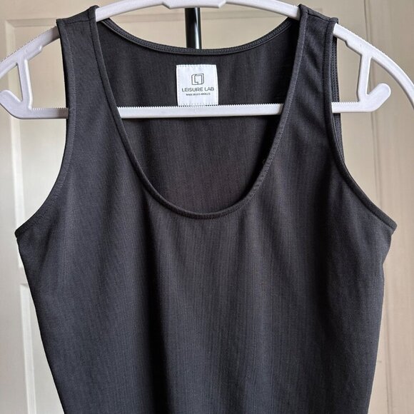 Leisure Lab Tank Bodysuit Black, Size L Made in LA - Picture 3 of 10